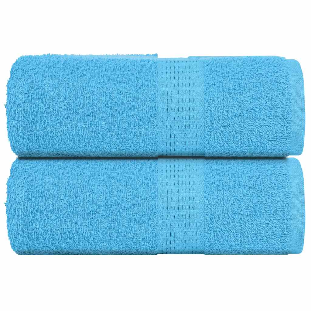 Toallitas invitadas de Vidaxl 2 pcs 30x50 cm 360 g m² 100% de algodón turquesa