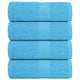 Toallitas invitadas de Vidaxl 4 pcs 30x50 cm 360 g m² 100% de algodón turquesa