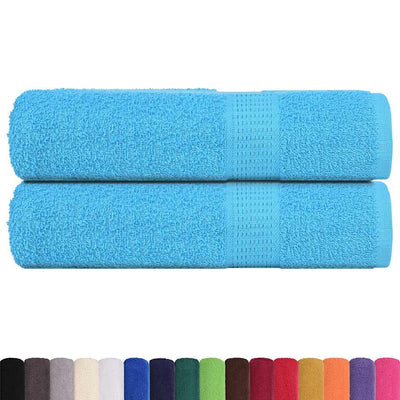 Asciugamani Vidaxl 2 St 50x100 cm 360 g m² 100% di cotone turchese