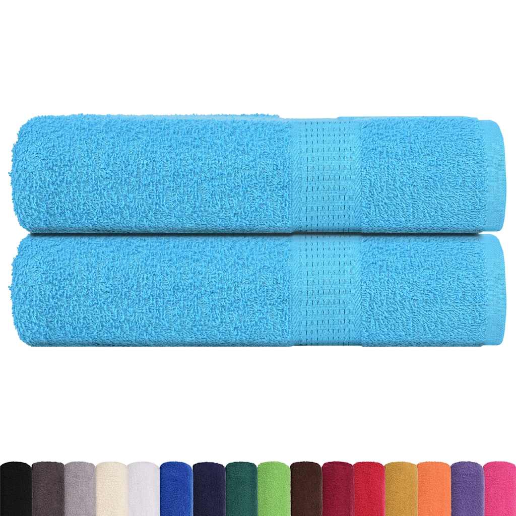 Toallas Vidaxl 2 ST 50x100 cm 360 g m² 100% Turquesa de algodón