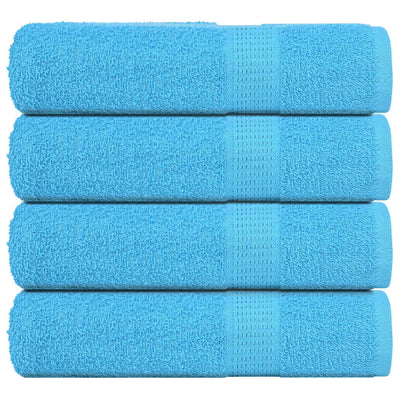 Asciugamani Vidaxl 4 ST 50x100 cm 360 g m² 100% di cotone turchese