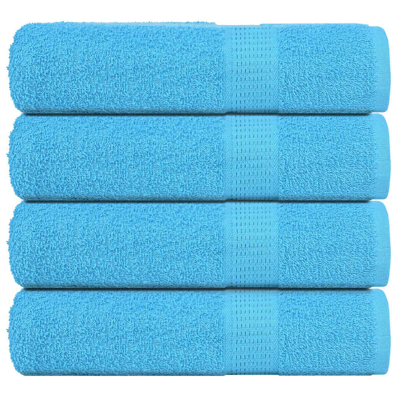 Asciugamani Vidaxl 4 ST 50x100 cm 360 g m² 100% di cotone turchese