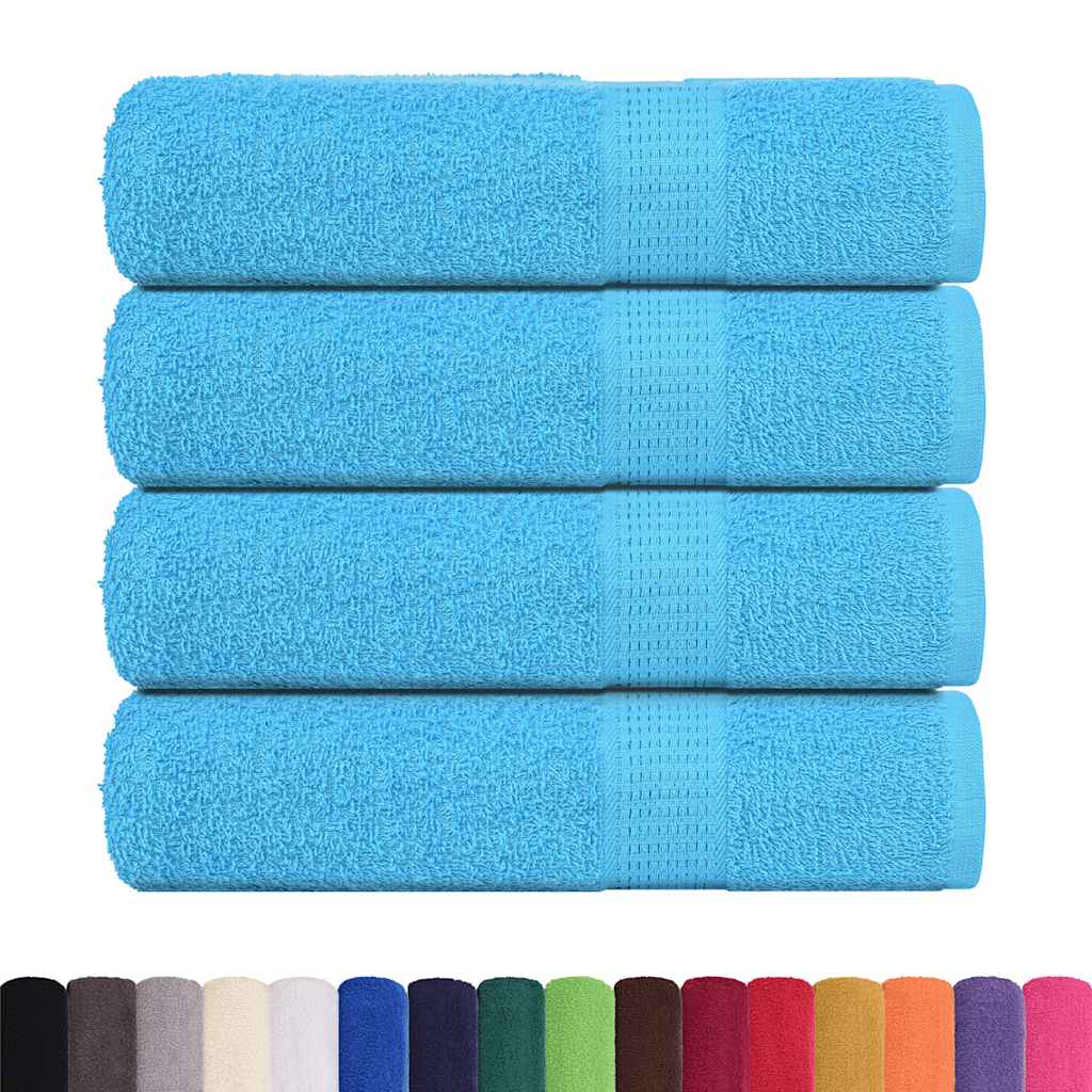 Toallas Vidaxl 4 ST 50x100 cm 360 g m² 100% Turquesa de algodón