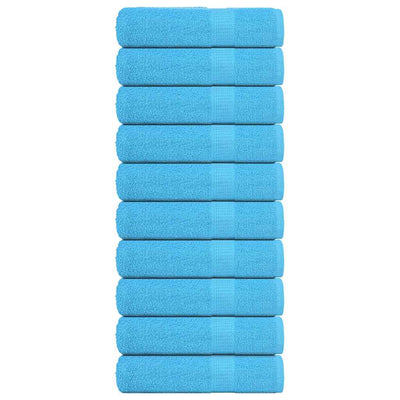 Toallas Vidaxl 10 st 50x100 cm 360 g m² 100% de algodón turquesa