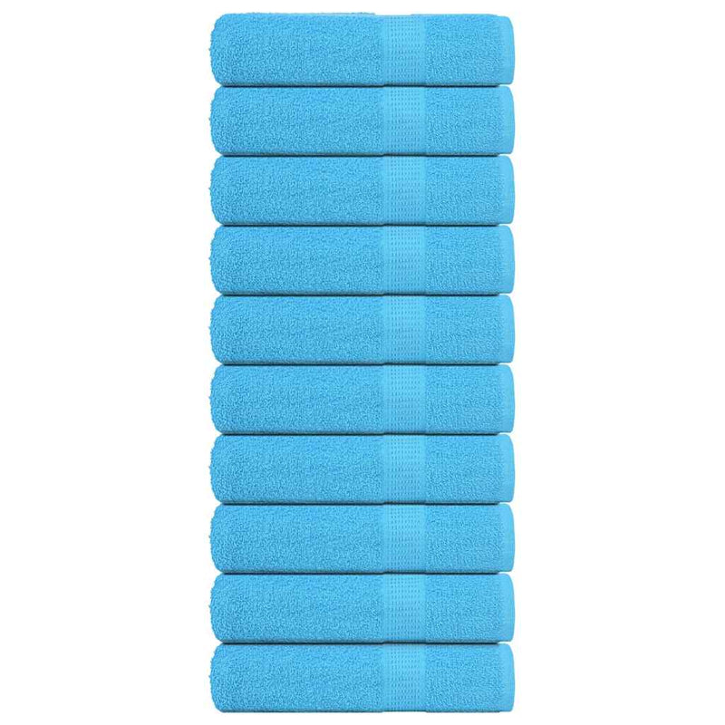 Asciugamani Vidaxl 10 ST 50x100 cm 360 g m² 100% di cotone turchese