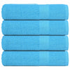 Asciugamani per doccia Vidaxl 4 ST 70x140 cm 360 g m² 100% di cotone turchese