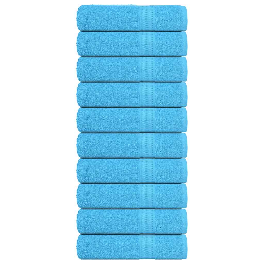 Toallas de ducha Vidaxl 10 st 70x140 cm 360 g m² 100% de algodón turquesa