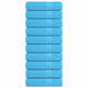 Toallas de baño Vidaxl 10 PC 100x150 cm 360 g m² 100% de algodón turquesa