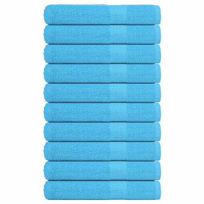Asciugamani di sauna Vidaxl 10 ST 80x200 cm 360 g m² 100% di cotone turchese