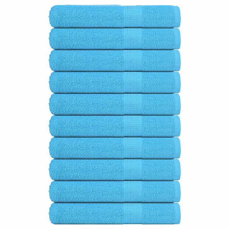 Asciugamani di sauna Vidaxl 10 ST 80x200 cm 360 g m² 100% di cotone turchese