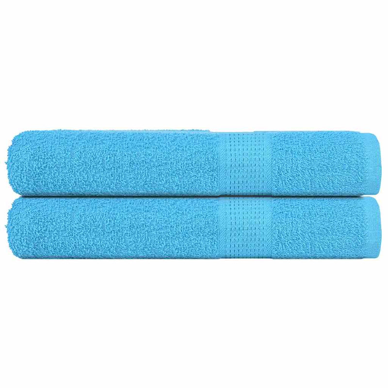 Asciugamani vidaxl 2 pezzi 360 g m² 100x200 cm 100% di cotone turchese