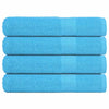 Asciugamani Vidaxl 4 St 360 g m² 100x200 cm 100% di cotone turchese