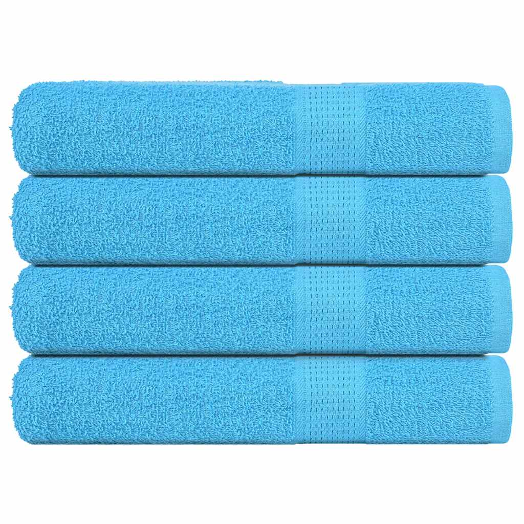 Asciugamani Vidaxl 4 St 360 g m² 100x200 cm 100% di cotone turchese