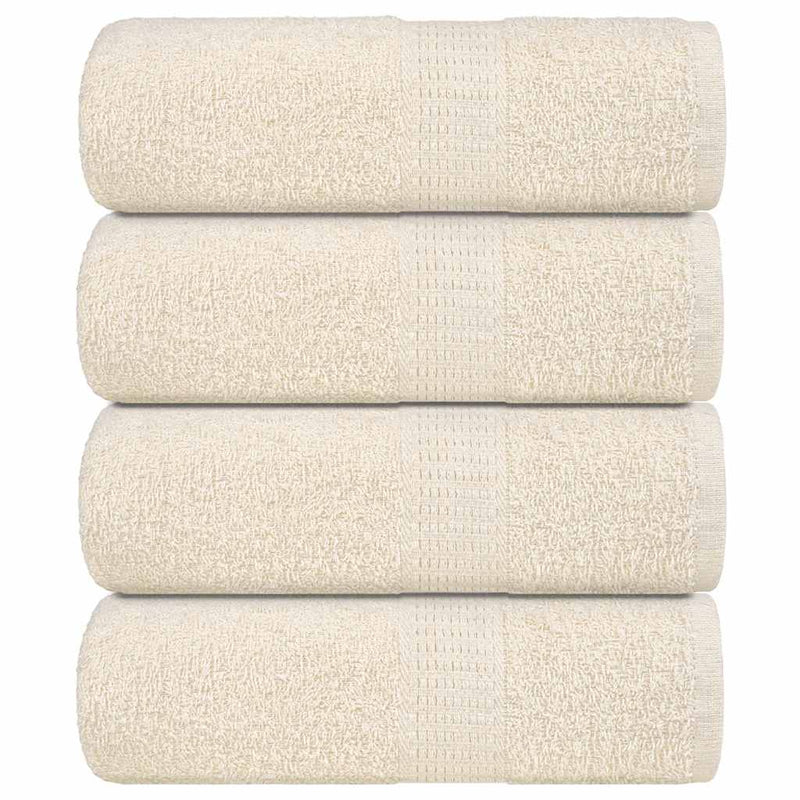 VIDAXL SALPES SAPONE 4 ST 30x30 cm 360 g m² Crema di cotone 100%, colorato