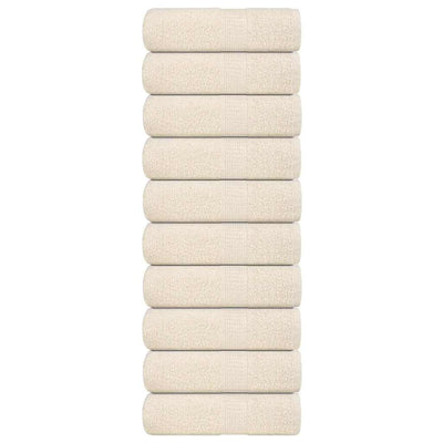 VIDAXL SALPES SAPAGGIO 10 ST 30x30 cm 360 g m² Crema di cotone 100%, colorato