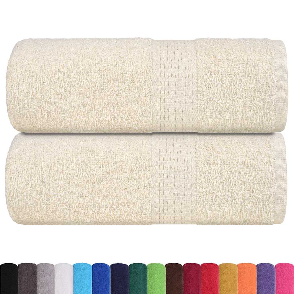 Toallitas invitadas de Vidaxl 2 pcs 30x50 cm 360 g m² 100% de crema de algodón