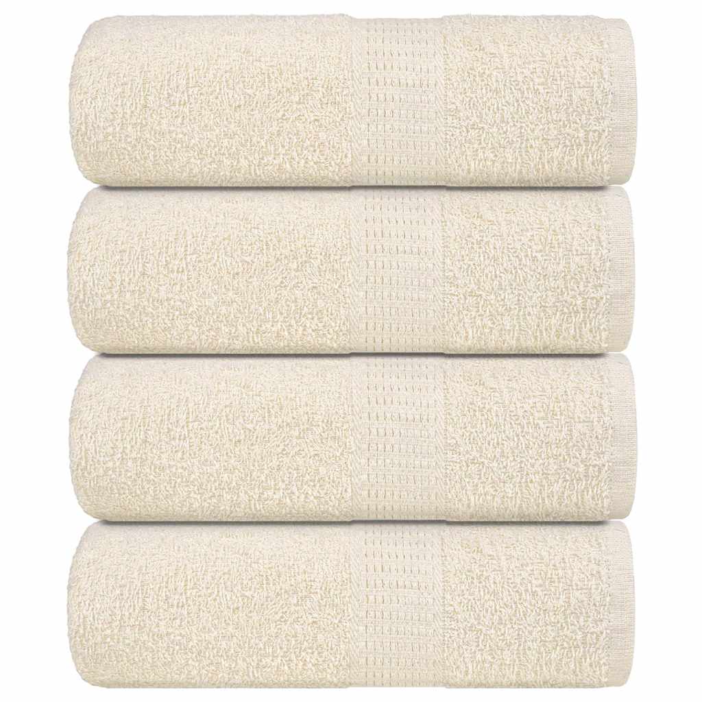 Toallitas invitadas de Vidaxl 4 pcs 30x50 cm 360 g m² 100% de crema de algodón