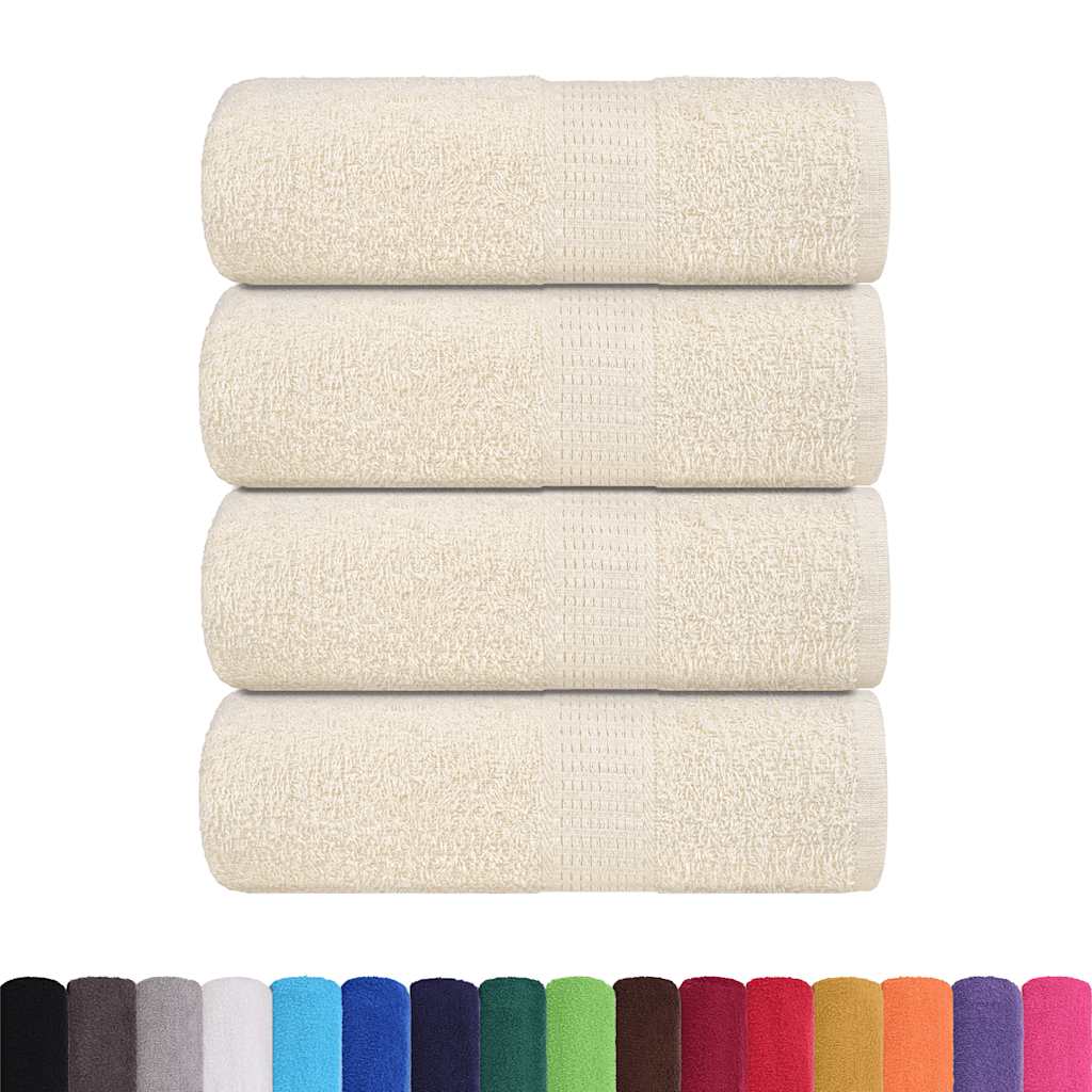 Toallitas invitadas de Vidaxl 4 pcs 30x50 cm 360 g m² 100% de crema de algodón
