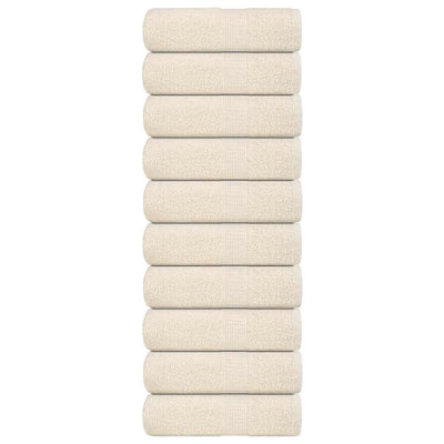 Vidaxl Guest Wipes 10 pezzi 30x50 cm 360 g m² 100% Crema di cotone, colorato