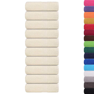 Vidaxl Guest Wipes 10 pezzi 30x50 cm 360 g m² 100% Crema di cotone, colorato