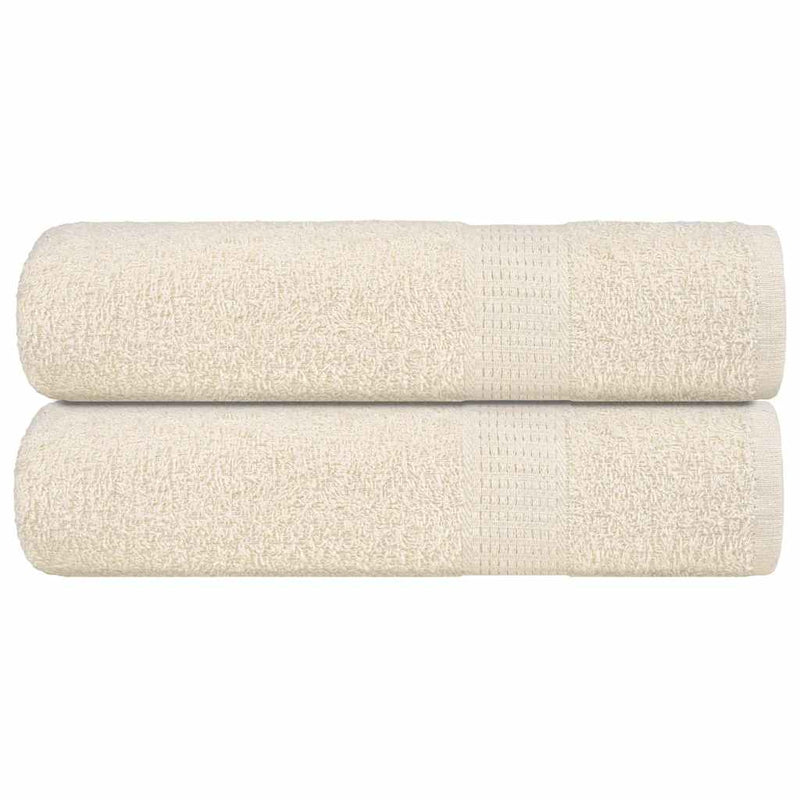 Asciugamani Vidaxl 2 ST 50x100 cm 360 g m² 100% Crema di cotone -Collorato