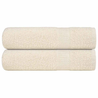 Asciugamani Vidaxl 2 ST 50x100 cm 360 g m² 100% Crema di cotone -Collorato