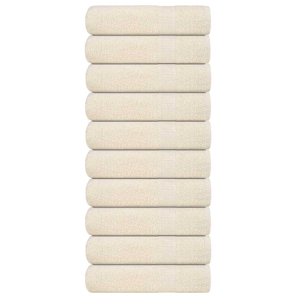 Asciugamani Vidaxl 10 ST 50x100 cm 360 g m² 100% crema di cotone