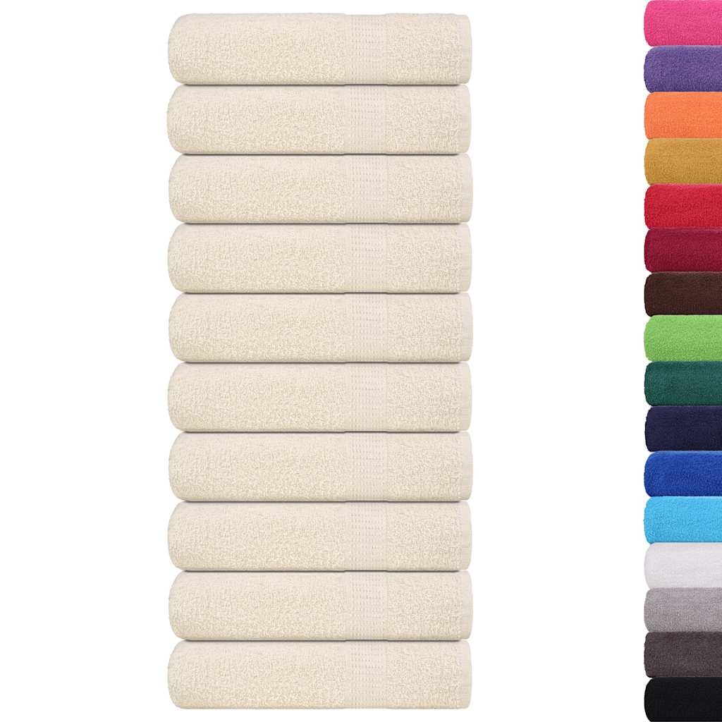 Asciugamani Vidaxl 10 ST 50x100 cm 360 g m² 100% crema di cotone