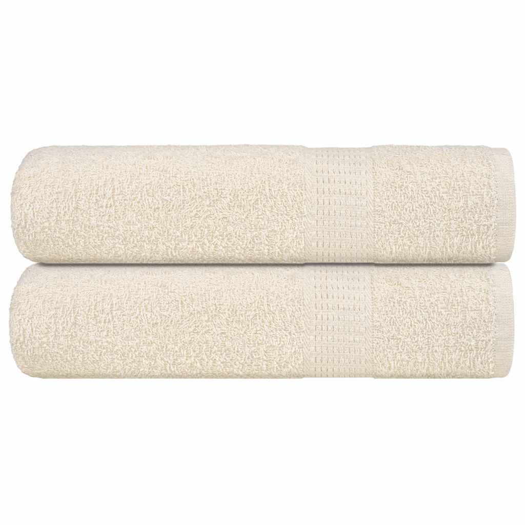 Vidaxl douchehanddoeken frogn 2 st 70x140 cm 360 g m² crème