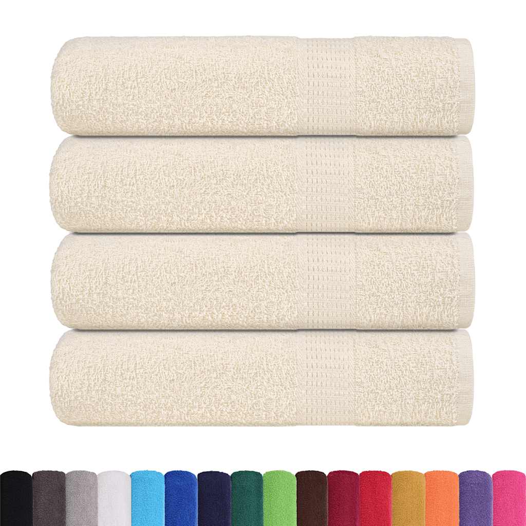 Toallas de ducha Vidaxl 4 ST 70x140 cm 360 g m² 100% de crema de algodón