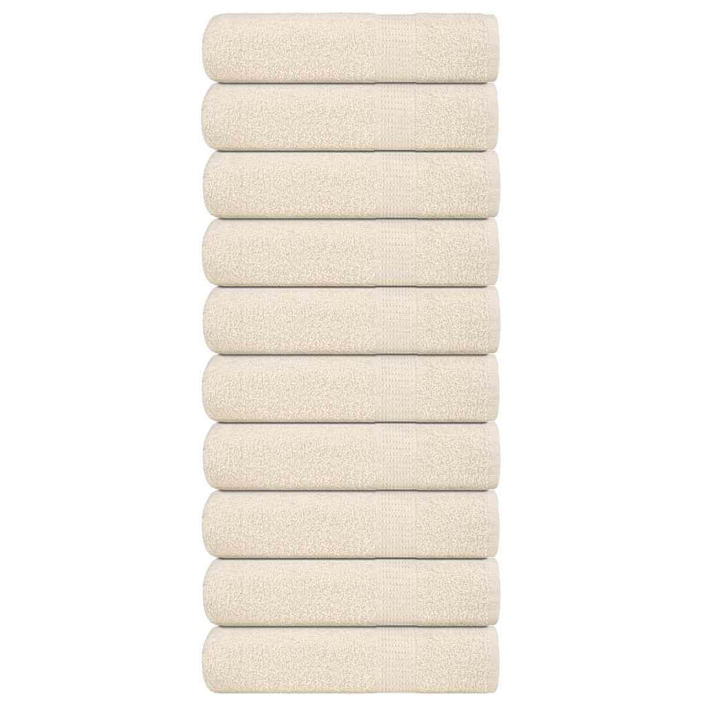 Vidaxl Asciugamani per doccia 10 ST 70x140 cm 360 g m² 100% Crema di cotone