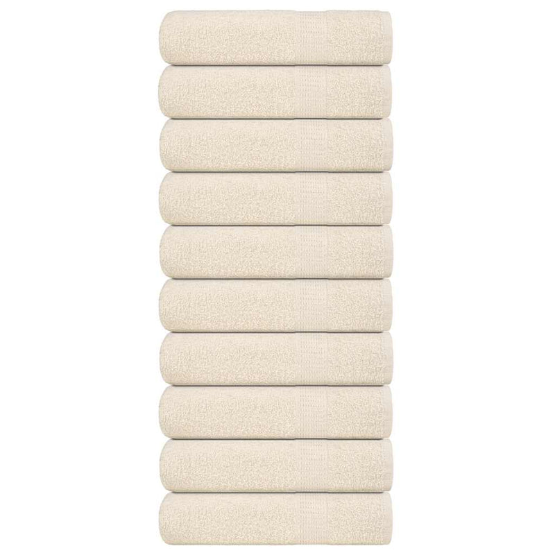 Vidaxl Asciugamani per doccia 10 ST 70x140 cm 360 g m² 100% Crema di cotone
