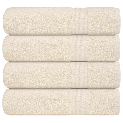 Toallas de baño Vidaxl 4 PCS 100x150 cm 360 g m² 100% de crema de algodón