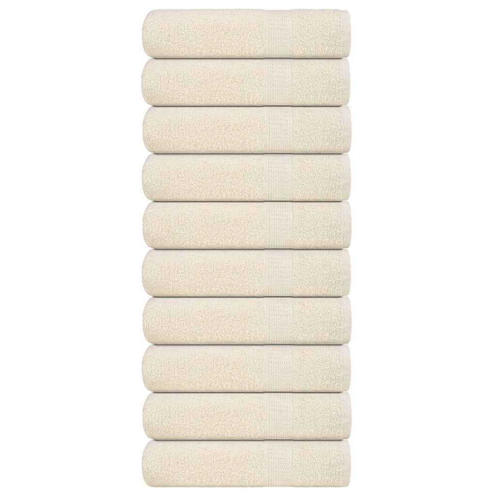 Vidaxl Asciugamani da bagno 10 ST 100x150 cm 360 g m² 100% Crema di cotone colorato