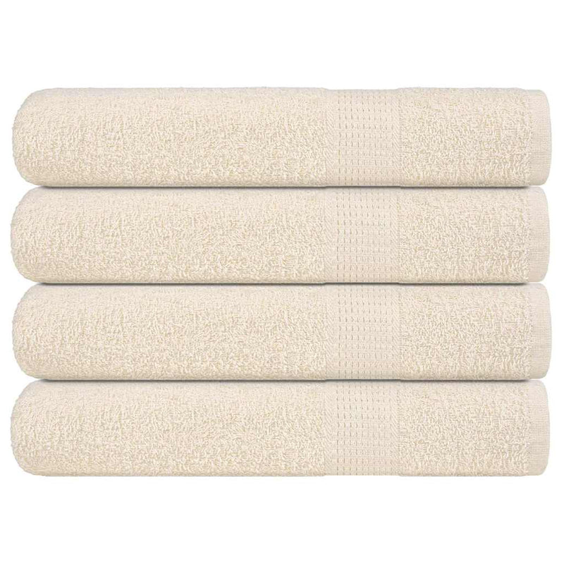 Vidaxl sauna asciugamani 4 ST 80x200 cm 360 g m² 100% crema di cotone