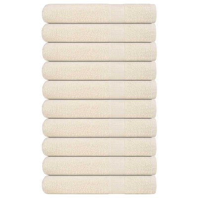 Vidaxl sauna asciugamani 10 st 80x200 cm 360 g m² 100% crema di cotone