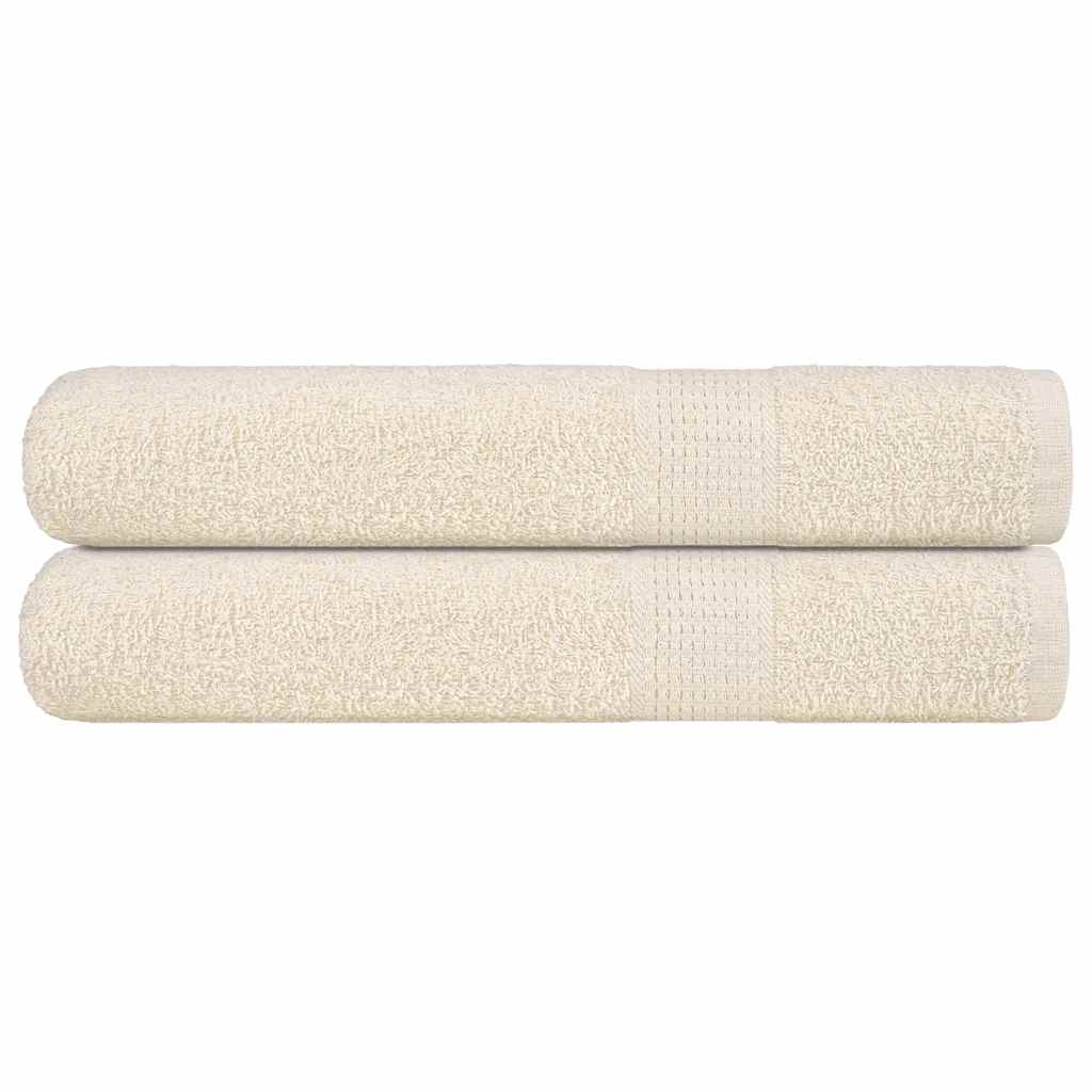 Asciugamani Vidaxl 2 pezzi 100x200 cm 360 g m² 100% Crema di cotone, colorato
