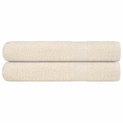Asciugamani Vidaxl 2 pezzi 100x200 cm 360 g m² 100% Crema di cotone, colorato