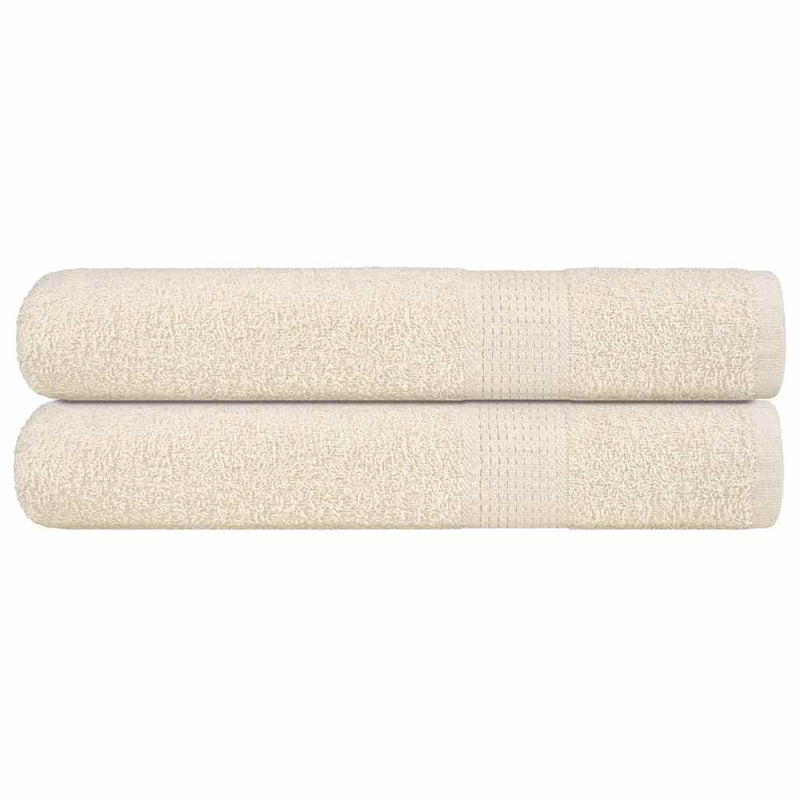 Asciugamani Vidaxl 2 pezzi 100x200 cm 360 g m² 100% Crema di cotone, colorato