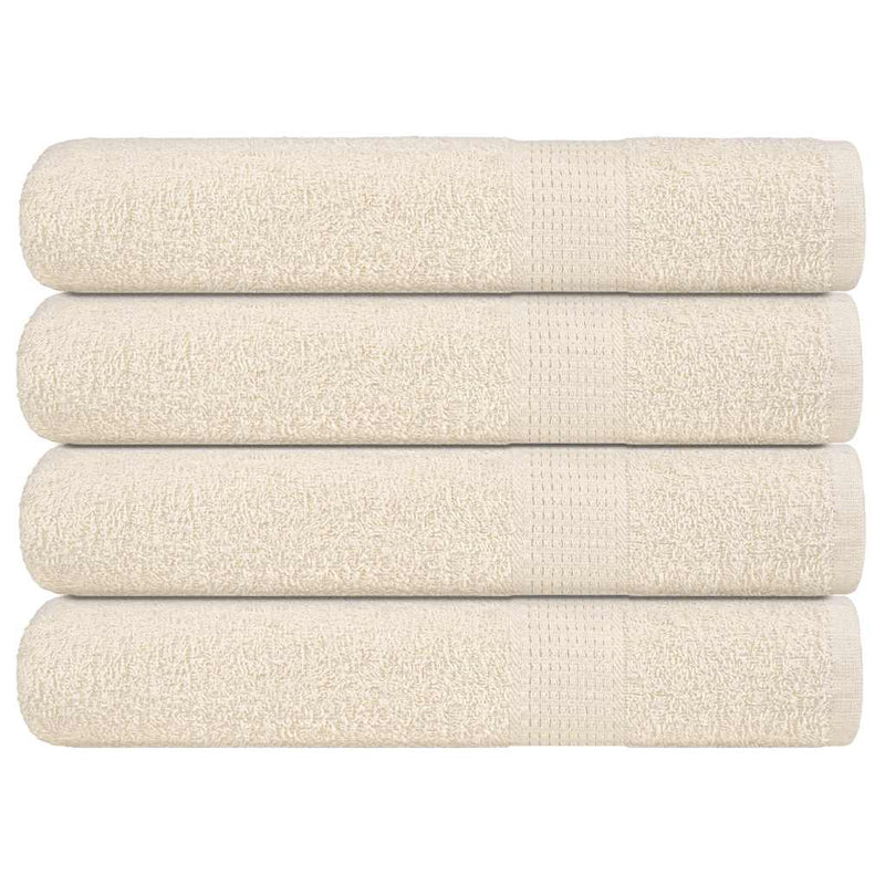 Asciugamani Vidaxl 4 ST 100x200 cm 360 g m² 100% Crema di cotone -Collorato