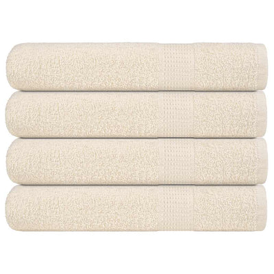 Asciugamani Vidaxl 4 ST 100x200 cm 360 g m² 100% Crema di cotone -Collorato
