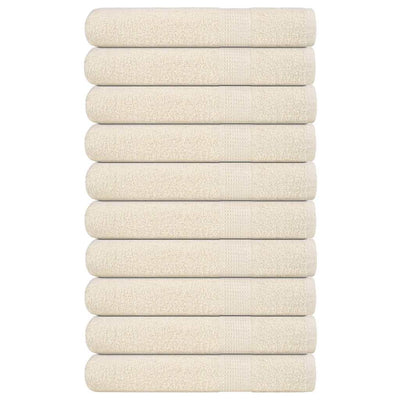 Asciugamani Vidaxl 10 PC 100x200 cm 360 g m² 100% Crema di cotone -Collorato