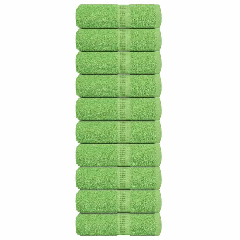 VIDAXL SALOPE SAPAGGIO 10 ST 30x30 cm 360 g m² 100% di mela di cotone verde