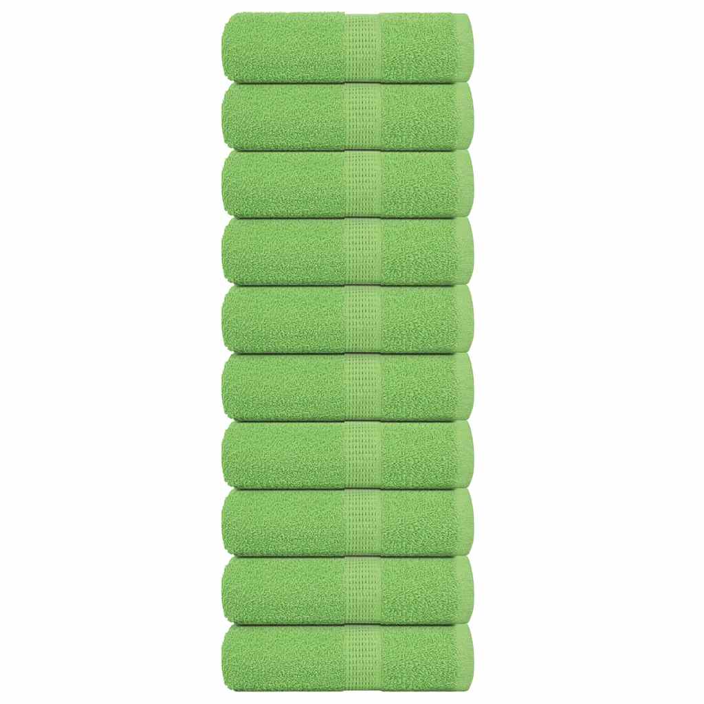 VIDAXL SALOPE SAPAGGIO 10 ST 30x30 cm 360 g m² 100% di mela di cotone verde