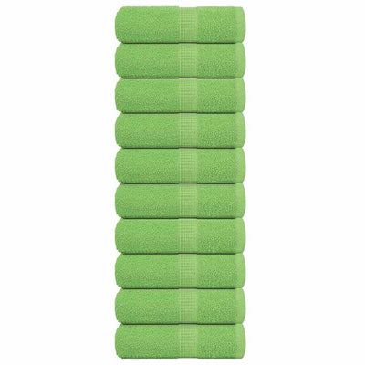 VIDAXL SALOPE SAPAGGIO 10 ST 30x30 cm 360 g m² 100% di mela di cotone verde