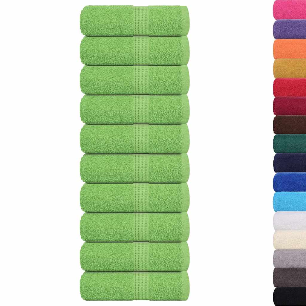 VIDAXL SALOPE SAPAGGIO 10 ST 30x30 cm 360 g m² 100% di mela di cotone verde