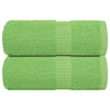 Toallitas invitadas de Vidaxl 2 pcs 360 g m² 360 g m² 100% de manzana de algodón verde