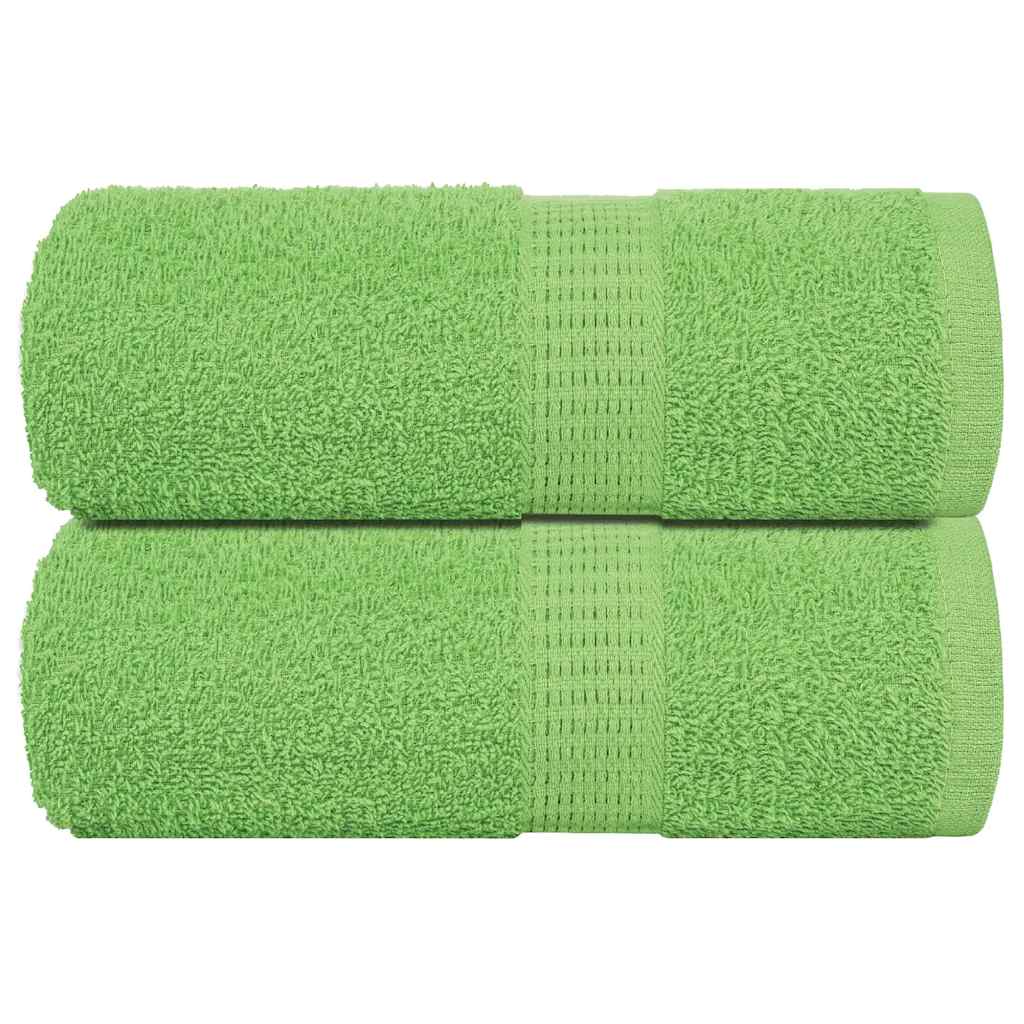 Toallitas invitadas de Vidaxl 2 pcs 360 g m² 360 g m² 100% de manzana de algodón verde
