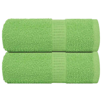 Toallitas invitadas de Vidaxl 2 pcs 360 g m² 360 g m² 100% de manzana de algodón verde
