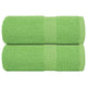 Toallitas invitadas de Vidaxl 2 pcs 360 g m² 360 g m² 100% de manzana de algodón verde